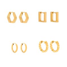 Hey Harper, Waterproof Jewelry, Earring Sale, Sweat Proof, Golden Color, Steel Jewelry, Stainless Steel Jewelry, Huggies Earrings, Fashion Essentials