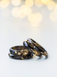 Resin rings stackable rings for menBlack faceted stacking ring with gold flakes cute rings Resin Jewelry mens ring minimalist ring by 13thPsyche Handmade Black Jewelry For Promise, Handmade Black Promise Jewelry, Handmade Black Promise Ring, Black Handmade Promise Jewelry, Black Faceted Rings For Gift, Rings For Him, Promise Rings For Him, Resin Rings, Faceted Ring