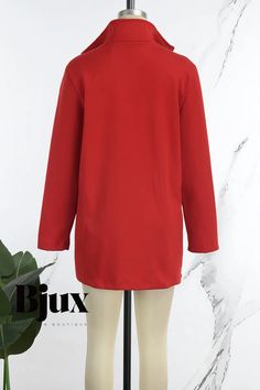 Bjux - Refined Mandarin Collar Outerwear: Sleek Casual Solid Cardigan Solid Color Long Sleeve Outerwear For Loungewear, Casual Open Front Top In Solid Color, Casual V-neck Blazer In Solid Color, Casual V-neck Solid Color Blazer, Casual V-neck Blazer, Red Open Front Top For Winter, Red Open Front Tops For Winter, Casual Red Open Front Top, Mandarin Collar