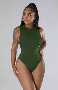 Sleeveless bodysuits. High Stretch Sleeveless Bodysuit In Solid Color, Sleeveless High Stretch Solid Color Bodysuit, High Stretch Sleeveless Solid Color Bodysuit, Green Sleeveless Bodysuit For Spring, Sleeveless Green Bodysuit For Spring, Green Fitted Short Sleeve Bodysuit Casual, Green Sleeveless Bodysuit For Summer, Casual Green Short Sleeve Bodysuit For Summer, Green Fitted Sleeveless Bodysuit