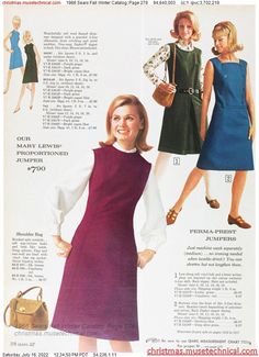 1960s Fashion Women Classy, Decade Fashion, 1960s Fashion Women, Catalog Fashion, Fashion Eras, 1969 Fashion, 1970s Fashion Women