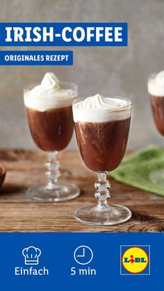 three glasses filled with different kinds of drinks