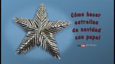 a star made out of metal on top of a blue background with words in spanish