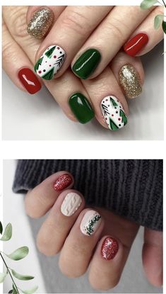 Festive Christmas Nails Acrylic, Lowkey Christmas Nails, Christmas Nail Inspo 2022, Nail Art Crismas, Fun Christmas Nail Designs, Boho Christmas Nails, Minimalistic Christmas Nails, Crismas Nails, Funky Christmas Nails