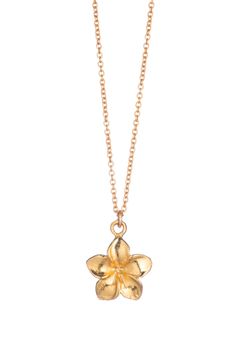 A delicate, 18k gold plated, plumeria flower is an exotic addition to your necklace layering. Worn alone for a subtle flash or in a mix of layers for a customized and personal look. Alternate metals and lengths are available in the drop down menu. Delicate Petal-shaped Gold Jewelry, Lilly Flower, Preppy Jewelry, Necklace Layering, List Ideas, Flower Pendant Necklace, Summer Necklace, Buy Buy, Gold Flower