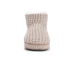 MUK LUKS® Favina Slipper- where style meets cozy comfort! With its beautiful knit design available in multiple color options, these slippers are sure to brighten up your day. Featuring a luxurious faux fur lining and a durable flat bottom indoor/outdoor sole, they're perfect for quick steps outside without sacrificing comfort. 100% Acrylic Knit, Pull on entry,5.51\ shaft height,10.24\ shaft circumference, Round toe,100% Polyester Faux Shearling footbed,100% Thermoplastic Rubber (TPR) outsole | M Cabin Socks, Summer Sock, Suede Slippers, Summer Slippers, Moccasins Slippers, Slipper Socks, Beautiful Knitting, House Slippers, Sport Socks