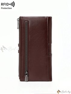 Bird in Bag - Premium RFID Protected Bifold Womens Wallet | Spacious & Stylish Long Leather Wallet with Zipper Closure | Multiple Card Slots, ID Window | Quilted Detail | Securely Holds Credit Cards, IDs, Cash, Cell Phone | Elegant Clutch Bag for Women Brown Bifold Clutch With Zipper Closure, Elegant Clutch, Womens Wallet, Zippered Clutch, Wallets For Women Leather, Storage Pouch, Bird In Bag, Long Wallet, Maternity Bag