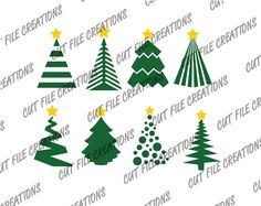 christmas tree cut files for silhouettes, cricut and other cutting machine designs