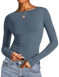 PRICES MAY VARY. Inject some pastel hues into your new season wardrobe with this fitted long sleeve crop top! AKEWEI tight long sleeve shirt, offers a buttery soft, lightweight and stretchy material (92% Cotton and 8% Spandex), long sleeves, a boat neckline, a flattering slim fit and a crop length. This long sleeve top is an essential piece to your everyday wardrobe doll. Our trendy going out tops for women feature a flattering slim fit and a crop length, with a boat neckline and long sleeves. T Long Sleeve Stretch Crop Top In Solid Color, Long Sleeve Stretch Solid Color Crop Top, Long Sleeve Non-stretch Crop Top, Trendy Long Sleeve Solid Color Crop Top, Casual Long Sleeve Fitted Crop Top, Casual Long Sleeve Non-stretch Crop Top, Fall Going Out Outfits, Going Out Crop Tops, Trendy Fall Fashion