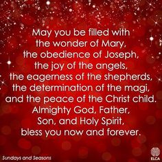 a christmas card with the words, may you be filled with the wonder of mary