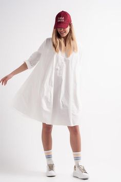 The Classic White Button Down Shirt Dress .... Super Light Weight and 100% Cotton White Button Down Shirt Dress, Classic White Button Down Shirt, Classic White Shirt, Fluffy Sweater, Button Down Shirt Dress, White Button Down Shirt, Summer Lookbook, Ribbed Midi Dress, White Button Down