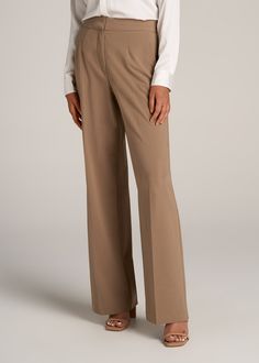 Pants For Tall Women, Neutral Dress, Tall Dress, Tall Dresses, Wide Leg Dress Pants, Closet Essentials, Tall Girl, Tall Women, Lounge Pants