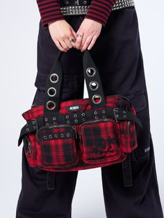 Our go-to accessory for making our look that extra bit more Minga. Shop our Devon Red Tartan Multi Pockets Handbag, inspired by grunge fashion, y2k looks and the Acubi aesthetic. Buy Now Pay Later options available and 15% off for students. Acubi Aesthetic, Y2k Looks, Minga London, Plaid And Leopard, Pocket Handbag, Shoulder Strap Bag, Fashion Y2k, Crop Top Sweatshirt, Red Tartan