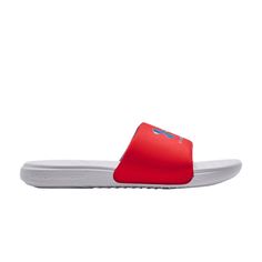 New With Tags See Full Description On The Pictures Red Slides For Sports In Summer, Red Slides For Sports And Summer, Sporty Red Open Toe Slides, Marathon Key, Toddler Slide, Under Armour Girls, Black Slides, Under Armour Shoes, Kids Sandals