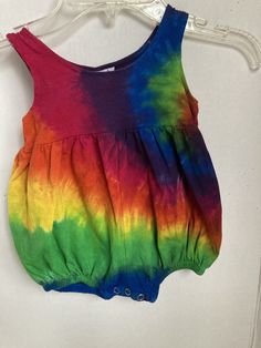 Rainbow baby romper Casual Fitted Sleeveless Bubble Romper, Fitted Sleeveless Casual Bubble Romper, Multicolor Cotton Playtime Bodysuit, Green Summer Bodysuit For Playtime, Cute Multicolor Playtime Bodysuit, Multicolor Cotton Bodysuit For Playtime, Sleeveless Green Cotton Onesie, Multicolor Spring Bodysuit For Playwear, Spring Multicolor Bodysuit For Playwear