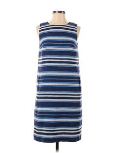 Tommy Hilfiger Casual Dress Size: 4 Blue Dresses - used. 85% POLYESTER, 15% RAYON, Midi, Boatneck, Stripes, Midi/Calf Length, Sleeveless | Tommy Hilfiger Casual Dress: Blue Stripes Dresses - Size 4 Affordable Blue Dresses By Tommy Hilfiger, Blue Casual Dress, Blue Striped Dress, Blue Dress Casual, Casual Dresses For Women, Blue Stripes, Blue Dresses, Casual Dress, Casual Dresses