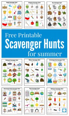 the free printable scavenger hunts for summer