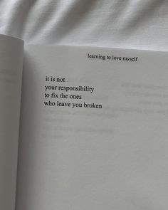 an open book with the words learning to love yourself