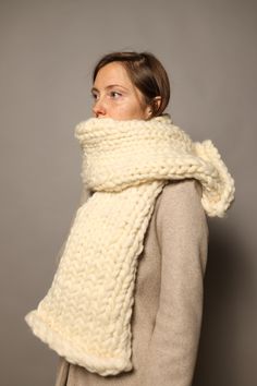 Woman's long knitted scarf, Super soft merino wool, hand knitted scarves, winter collection 2022 Beige Wool Scarves For Winter, One Size Wool Scarves For Winter, Handmade Knit Scarf For Fall, Handmade Knit Scarves For Fall, Chunky Knit Wool Scarf For Fall, Handmade Knit Scarves For Winter, White Wool Scarves For Winter, White Wool Scarf For Winter, Winter Alpaca Knitting Pattern