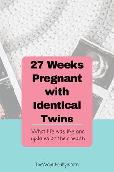 the text reads, 27 weeks pregnant with identical twins what life was like and updates on their health