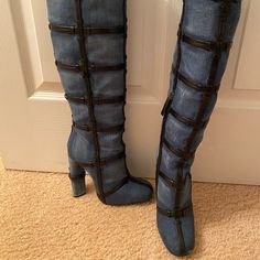 Great Condition Denim And Leather Tom Ford Boots. As Seen On Kylie Jenner! Tom Ford Boots, Leather Toms, Tom Ford Shoes, Womens Toms, Shoes Heels Boots, Kylie Jenner, Tom Ford, Shoes Women Heels, Heeled Boots