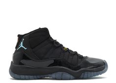 the air jordan xi is in black and blue