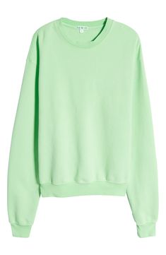 Extra-long sleeves and a drapey oversized fit elevates the lofty vibe of a cotton pullover that's lined with soft and snuggly fleece. 26" length (size 2) Crewneck Long sleeves Ribbed cuffs and hem 100% cotton Machine wash, tumble dry Imported Women's Clothing Black Owned and Founded Green Long Sleeve Sweatshirt For Spring, Cozy Fit Fleece Tops For Spring, Spring Fleece Tops With Cozy Fit, Cozy Cotton Sweats For Spring, Spring Cozy Hoodie With Crew Neck, Basic Crew Neck Sweats For Spring, Green Long Sleeve Sweatshirt For Layering, Trendy Crew Sweats For Spring, Basic Long Sleeve Fleece Tops