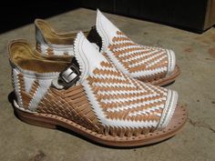 Guadalupe Victoria, Leather Weaving, Braided Strap, Mens Sandals, Strap Heels, White Leather