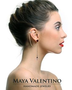 Silver Chain Ear Cuff, Crystal Earrings, Ear Crawler, Ear Climbing Earrings, Ear Cuff Earrings, Silver Ear Cuff Earrings, Swarovski Ear cuff Minimalist ear climber available in many crystal colors, and plating variations, Jewelry model designed by Maya Valentino and created with crystals from Swarovski® Stud 39 SS Crystal 10 mm Top Chain length 9 cm length stud to top chain Bottom Chain 5 cm length with marquise crystal at the bottom 🔴 Basic customize variations available in variations drop-dow Climbing Earrings, Crystal Ear Cuff, Crawler Earrings, Ear Crawler Earrings, Prom Earrings, Ear Climber, Earrings Big, Daily Jewelry, Prom Jewelry