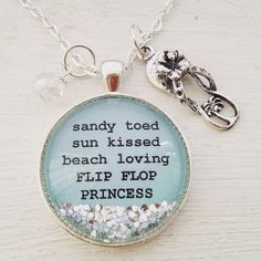 Personalized Jewelry,Beach lover necklace,Sandy toed,sun kissed,beach loving flip flop princess neck Personalized Fun Beach Jewelry, Personalized Adjustable Beach Necklaces, Personalized Adjustable Necklace For Beach, Cute Personalized Beach Jewelry, Lover Necklace, Beach Lover Gifts, Princess Necklace, Lovers Necklace, Jewelry Beach