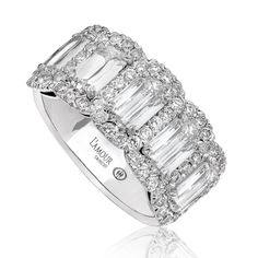 Christopher Designs Ring Christopher Designs 18K White Gold Five L'Amour Crisscut Diamond Band 6.5 Crisscut Diamond, Diamond Girl, Diamond Anniversary Bands, Round Diamond Setting, Sparkle Jewelry, Pretty Jewelry, Diamond Anniversary, Anniversary Bands, Diamond Band