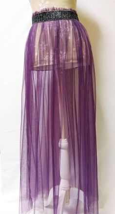 Tulle, trend, sheer, transparent and fashion skirt.It is worn over tight dresses. shirts, skirts, jeans.Color: purpleSize: M, L, XlLenght: 43"The length of the skirt can be shortened by itself.New Year Dress. Fashion Long Skirt, Purple Tulle Skirt, Sparkle Tights, New Year Dress, Tulle Socks, Purple Tulle, Wrap Clothing, Skirts Jeans, Bodysuit Blouse