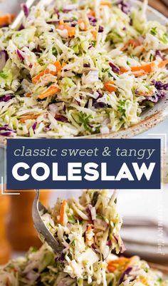 this coleslaw salad is loaded with carrots, celery, and lettuce