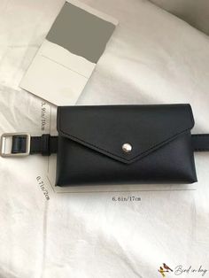 BirdinBag - Chic Square Flap Bag: A Minimalist Must-Have Leather Waist Bag, Waist Bags, Elegant Accessories, Style Minimalist, Black Bag, Square Bag, Chain Bags, Waist Bag, Flap Bag