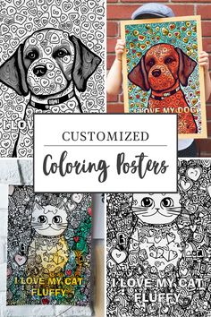 Customized coloring posters for all ages to color Coloring Activities, Color Activities, Custom Gifts, Motivational Posters, Crafty Stuff, Arts And Crafts For Kids