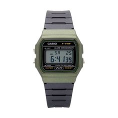 Take a step back to a cooler time when you strap on this awesome retro-inspired men's digital Casio watch.FEATURES Calendar: day & date Daily alarm Hourly chime 12/24-hour formats Chronograph: elapsed, split & 1st-2nd place times Approximate battery life: 7 years DISPLAY Illumination: LED backlight with afterglow Face cover material: plastic CASE Material: resin with stainless steel screw-down back Diameter: 35 mm BAND Material: black resin Clasp: buckle Circumference: adjusts from 140 m Classic Digital Watch With Stopwatch For Outdoor, Classic Outdoor Digital Watch With Stopwatch, Green Digital Watch For Outdoor, Retro Watch Accessories With Analog Display, Vintage Watches With Analog Display For Outdoor, Vintage Outdoor Watches With Analog Display, Vintage Outdoor Watch With Analog Display, Vintage Chronograph Outdoor Watch, Vintage Outdoor Chronograph Watch