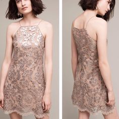 Anthropologie Poisat Sequined Halter Dress By Lucy Paris. Brand New. Barely Worn. Could Fit Someone Who Is A Size 2-6 Summer Party Lace Dress, Lace Sequin Party Dress, Party Lace Dress With Sequins, Lace Party Dress With Sequins, Party Dresses With Sequins And Lace, Spring Sequin Lace Dress Embellished, Elegant Lace Sequin Dress For Night Out, Embellished Sequin Bridesmaid Dress, Glamorous Embellished Lace Party Dress