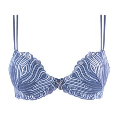 Push-up bra LOUISA BRACQ Astral Rays Fitted Push-up Bra With Padded Cups, Party Full Cup Bra With Padded Cups, Party Push-up Partially Lined Bra, Party Full Cup Padded Bra, Party Push-up Bra With Adjustable Straps, Party Push-up Bra Partially Lined, Elegant Blue Bra With Adjustable Straps, Evening Push-up Bra With Padded Cups, Elegant Underwire Lined Bra