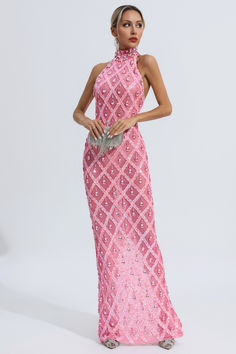 Elevate your evening looks with the exquisite Louise Pink Diamond Maxi Dress. Embellished with sparkling diamond, perfect for formal occasions. This sleeveless, sexy gown showcases sophistication and style. Make a statement in this stunning long dress, crafted for the empowered and confident woman.

Dress Length: Approx 155cm
Materials: Spandex

The model is 5 ft 74 and wears size S Glitter Wedding Dress, Glam Dress, Fashion Fantasy, Bandage Midi Dress, Looks Party, Floral Shirt Dress, Woman Dress, Sparkling Diamond, Puff Sleeve Dresses