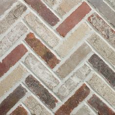 a close up view of a brick wall