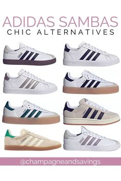 Elevate your sneaker collection with our curated alternatives to Adidas Sambas! Explore the latest in women's fashion sneakers, from dressy to casual, ideal for spring outfits and comfortable travel. Find the perfect pair for your stylish needs. Trendy Womens Sneakers, Campus Adidas, Adidas Sambas, Trendy Womens Shoes, Adidas Sneakers Women, Beige Sneakers, Trendy Spring Outfits, Clothes Trendy, Dressy Fashion