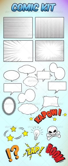 Comic Kit Manga Ideas Comics, Manga Effects Drawing, Manga Bubble Text, Comic Line Art, Manga Bubble, Manga Effects, Comic Lines, Comic Format, Manga Format