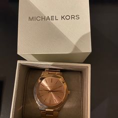 A Brand New Rose Gold Watch With Extra Links! I Received This As A Gift A Couple Years Ago And Have Never Worn It.. Would Love To Sell To Someone Who Would Put It To Use! I Have Never Worn It.. But Nothing Wrong With It And Is Waiting For An Owner Who Will Love It! Michael Kors Jewelry, Rose Gold Watch, Gold Watch, To Sell, Michael Kors, Rose Gold, Brand New, Things To Sell, Gold