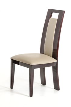 VIG Furniture Douglas - Modern Ebony and Taupe Dining Chair (Set of 2) VGCSCH-13009 Brown Furniture Bedroom, Brown Dining Room, Dining Chair Design, Chaise Design, Cool Ideas, Dining Table Design, Wood Dining Chairs, Outdoor Dining Furniture, Leather Dining