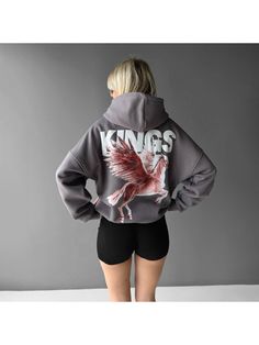 ⭐️ Sweatshirts, Oversize Women Kings Hoodie Oversize Women, Sweatshirts