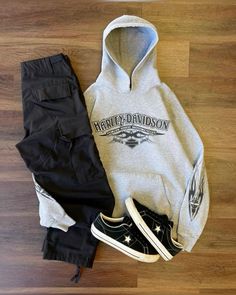 Vintage Fall, Streetwear Men Outfits, Casual Style Outfits, Streetwear Outfit, Retro Outfits, Look Cool