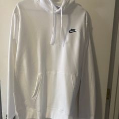 Womens White Nike Hoodie Size Tall/Large Never Worn White Nike Sweatshirts, White Nike Sweater, Nike Hoodie White, White Nike Sweatshirt, White Nike Hoodie, Xmas Wishlist, Hoodie White, Nike Sweatshirts, White Nike