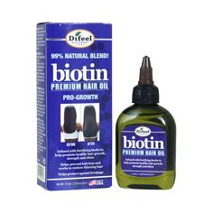 This Biotin Pro-Growth Premium Hair Oil - 2.5 oz. is a powerful blend designed to promote healthy hair growth and strength. This 99% natural formula combines biotin with nourishing oils to help you achieve the length and thickness you desire. Benefits: Promotes healthy hair growth Strengthens hair and prevents breakage Enhances shine and softness Helps restore thinning hair Protects against hair loss Directions: Apply 2 times a week overnight or 1-2 hours before shampoo. Gently massage into scal African Hair Care, Strengthen Hair, Hair Shedding, Promote Healthy Hair Growth, Natural Body Care, Hair Help, Stimulate Hair Growth, Growth Oil, Thinning Hair