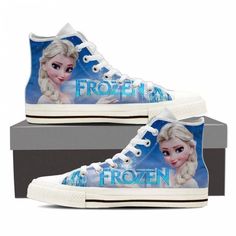 Disney Frozen Shoes Women High Top Sneakers - Alwaysky Sneakers Design For Fan 2024. Discover the perfect blend of nature and style with these sneakers adorned with a vibrant dinosaur print and floral patterns. Designed for comfort and flair, they're a bold choice for the fashion-forward individual. #high top #disney frozen #Shoes #Alwaysky Mens High Top Sneakers, Frozen Shoes, Women High Top Sneakers, Sneakers High Top, Men's High Top Sneakers, Mens High Tops, 50 Fashion, Dinosaur Print, Designer Sneakers