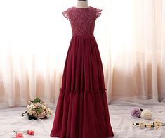 flower girl dresses, Weddings Children Princess Ball Gowns Red Princess Dress With Fitted Bodice, Red Princess Dress For Bridesmaid, Red Princess Bridesmaid Dress, Elegant Red Bridesmaid Princess Dress, Princess Style Red Wedding Dress, Elegant Red Gown For Dress-up, Red Princess Style Wedding Dress, Red Floor-length Dress With Lace Bodice, Red Ball Gown Dresses For Dress-up